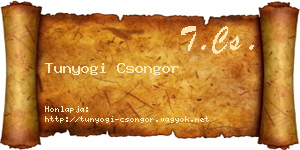 Tunyogi Csongor névjegykártya