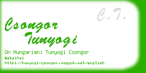 csongor tunyogi business card